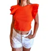 Day + Moon Too Too Cute Top In Orange In Orange