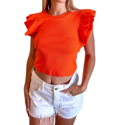 Day + Moon Too Too Cute Top In Orange