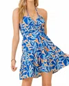 Day + Moon Tropical Print Tiered Mini Dress In Blue Multi In Multi