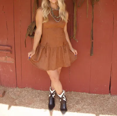 Day + Moon Valencia Dress In Light Brown
