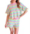 Day + Moon Wiggle Knit Top In Multi In Multi