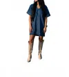 Day + Moon Women's Ellie V Neck Denim Dress In Blue In Blue
