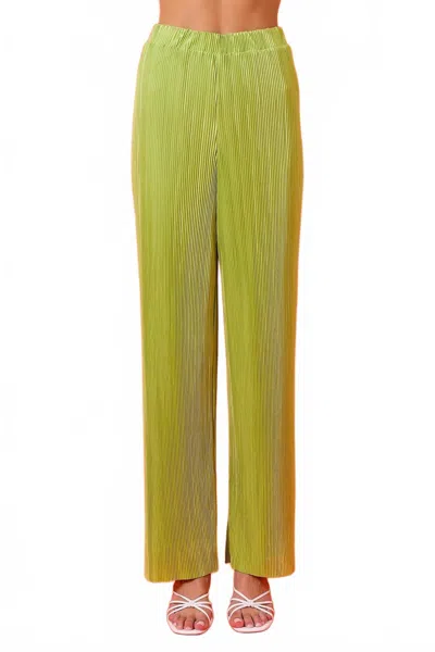 Day + Moon Women's Wide Leg Pant In Pistachio In Green