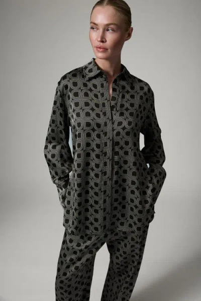 Day Plymo Printed Long Sleeve Shirt In Black