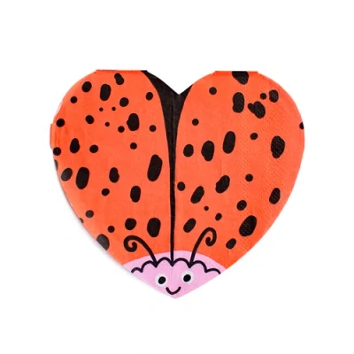Daydream Society Backyard Bugs Love Bug Petite Napkins In Multi