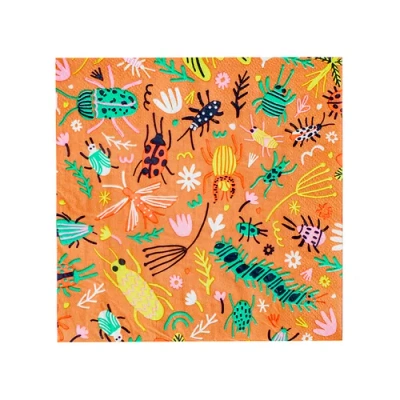 Daydream Society Backyard Bugs Print Large Napkins