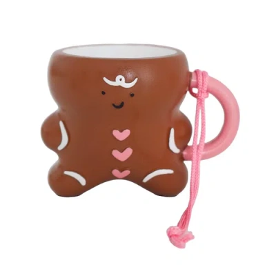 Daydream Society Baking Spirits Bright Gingerbread Man Mug Christmas Tree Ornament In Multi
