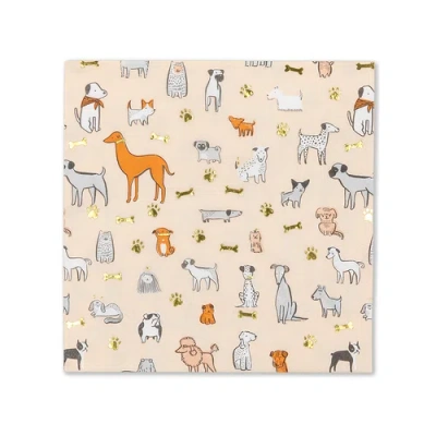 Daydream Society Bow Wow Puppy Pawty Large Napkins In Assorted Pre-pack