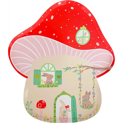 Daydream Society Bunnies In The Garden Mushroom House Large Plates In Asssorted Pre-pack