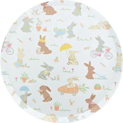 Daydream Society Bunnies In The Garden Round Large Plates In Asssorted Pre-pack