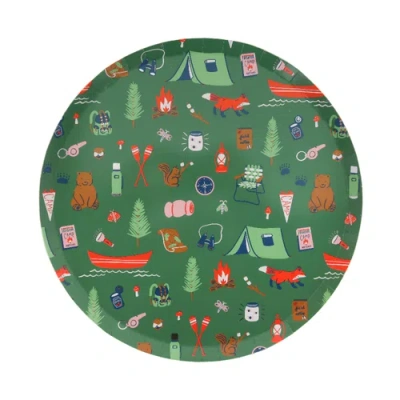 Daydream Society Camp Explorer Camp Pattern Large Plates In Multi