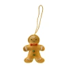 Daydream Society Embroidered Gingerbread Christmas Ornament In Brown