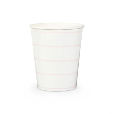 Daydream Society Frenchie Striped 9 oz Cups In Blush