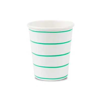 Daydream Society Frenchie Striped 9 oz Cups In Clover