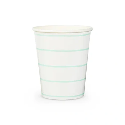 Daydream Society Frenchie Striped 9 oz Cups In Mint