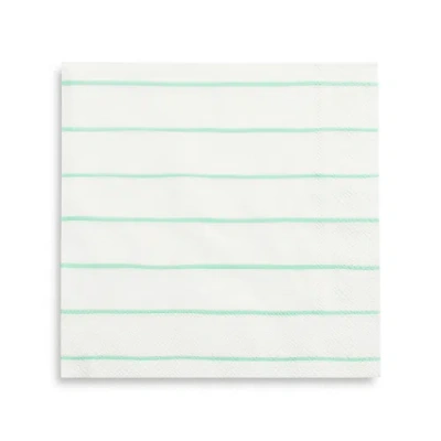 Daydream Society Frenchie Striped Large Napkins In Mint