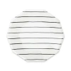 Daydream Society Frenchie Striped Large  Plates In Ink
