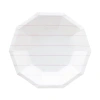 Daydream Society Frenchie Striped Large  Plates In Lilac