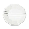 Daydream Society Frenchie Striped Large  Plates In Silver