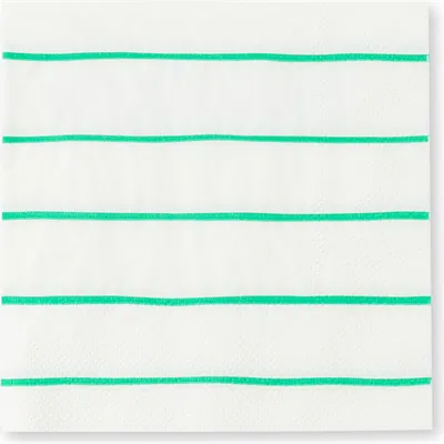 Daydream Society Frenchie Striped Petite Napkins In Clover
