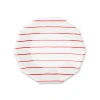 Daydream Society Frenchie Striped Small Plates In Candy Apple