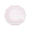 Daydream Society Frenchie Striped Small Plates In Cerise