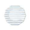 Daydream Society Frenchie Striped Small Plates In Cobalt