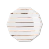 Daydream Society Frenchie Striped Small Plates In Rose Gold