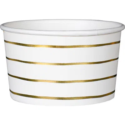 Daydream Society Frenchie Striped Treat Cups In Gold