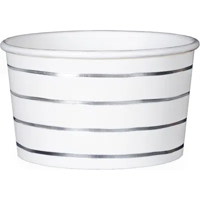 Daydream Society Frenchie Striped Treat Cups In Silver