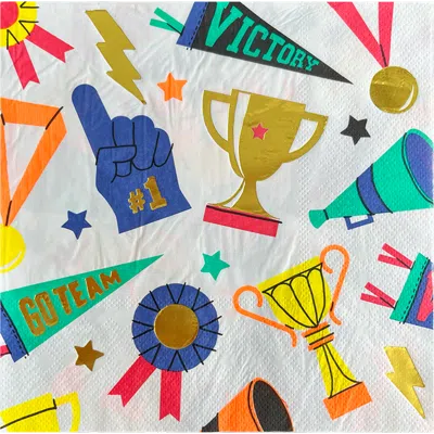Daydream Society Good Sport  Large Napkins In Assorted Pre-pack