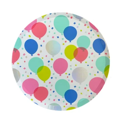 Daydream Society It's A Birthday Balloon Print Large Plates In Assorted Pre-pack