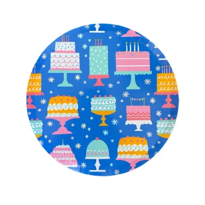 Daydream Society It's A Birthday Cake Print Large Plates In Assorted Pre-pack