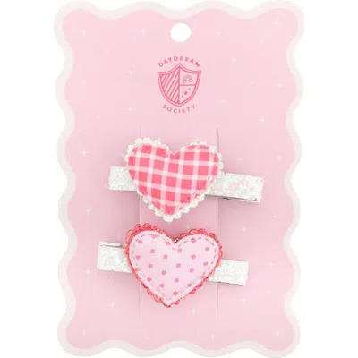 Daydream Society Kids'  Love Birds Heart Hair Clip Set In Multi