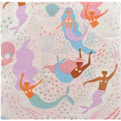 Daydream Society Mermaid Large Napkins In Multi