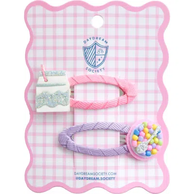 Daydream Society Kids'  Milk And Cereal Hair Clip Set In Multi