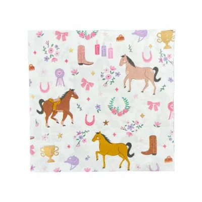 Daydream Society Pony Tales Pony Pattern Large Napkins In Assorted Pre-pack