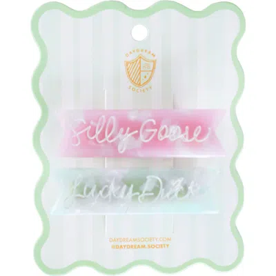 Daydream Society Kids'  Silly Goose Acetate Hair Clip Set In Multi