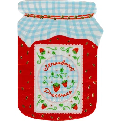 Daydream Society Strawberry Picnic Jam Large Napkin In Multi