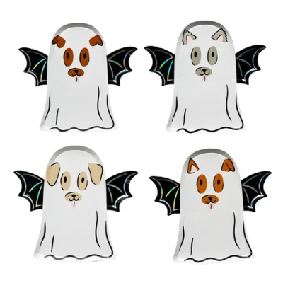 Daydream Society Trick Or Treat Street Halloween Ghost Dog Large Plates In Multi