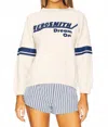 Daydreamer Aerosmith Crew Knit Sweater In Dirty White In Multi
