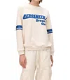 Daydreamer Aerosmith Dream On Reverse Raglan Crew In Dirty White In Multi