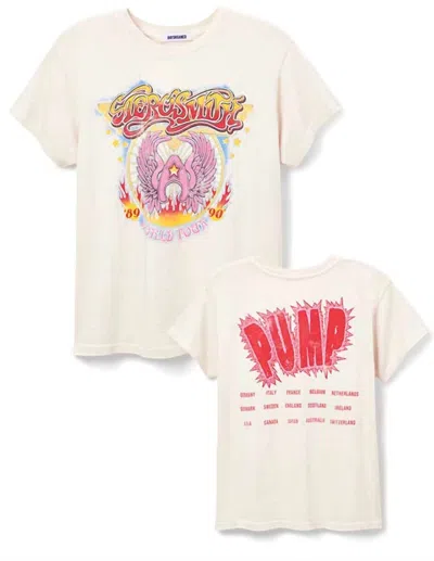 Daydreamer Aerosmith World Tour Tee In Dirty White In Neutral