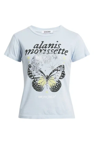 Daydreamer Alanis Morissette Can You Feel Cotton Graphic T-shirt In Blue