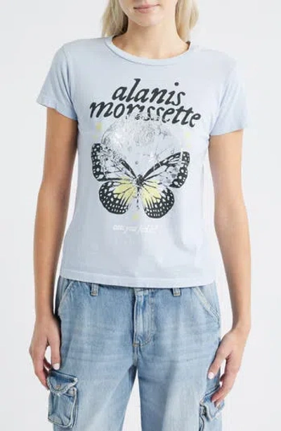 Daydreamer Alanis Morissette Can You Feel Cotton Graphic T-shirt In Blue
