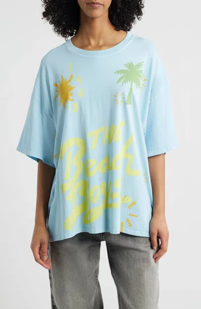 Daydreamer Beach Boys Doodles Tee In Blue