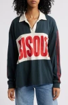 Daydreamer Bisou Stripe Cotton Graphic Rugby Shirt