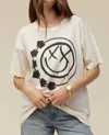 Daydreamer Blink 182 Smiley Merch Tee In Stone Vintage