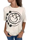 Daydreamer Blink 182 Smiley Merch Tee In Stone Vintage In Multi