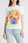 Daydreamer Blondie 'atomic' Graphic T-shirt In Bleach White